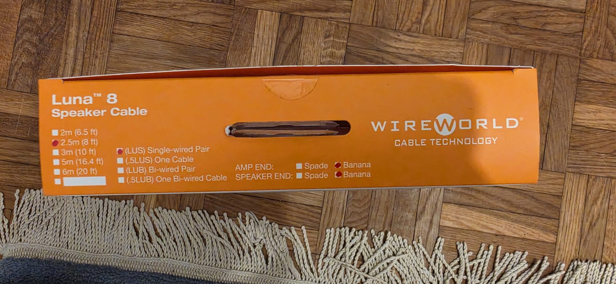 Wireworld Luna 8 Lautsprecherkabel 1 x 2,5 Meter Single-Wire Banana (Angebot Auslaufmodell)